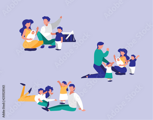 cute family members avatar character