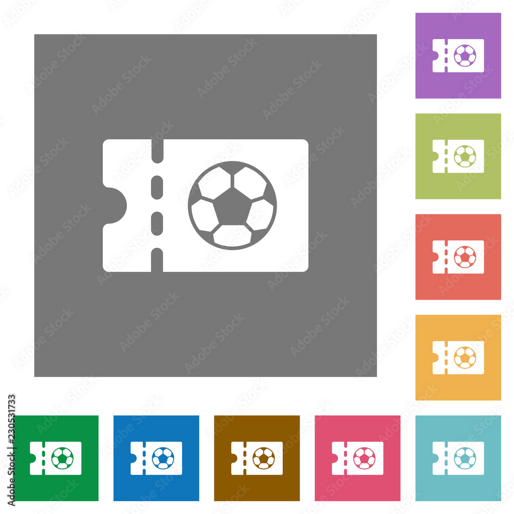 Soccer discount coupon square flat icons Soccer discount coupon square flat icons