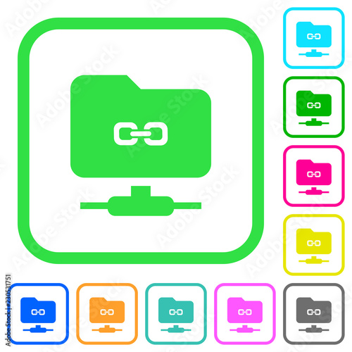 FTP link vivid colored flat icons