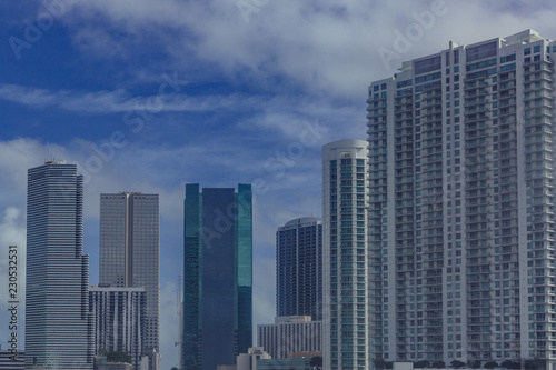Skyscrapers of downtown Miami  in Florida  USA