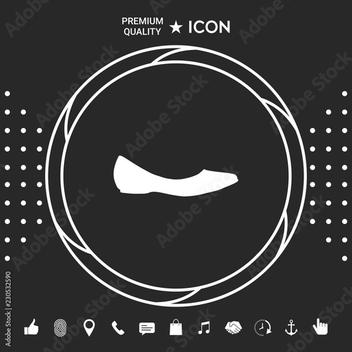 Ballerina flats - women shoe, the silhouette