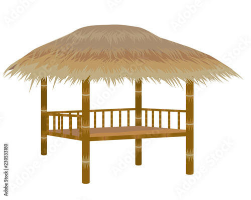 straw hut vector design