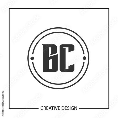 Initial Letter BC Logo Template Design