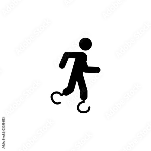 paralympic, athletics icon. Element of disabled human in sport icon for mobile concept and web apps. Detailed paralympic, athletics icon can be used for web and mobile