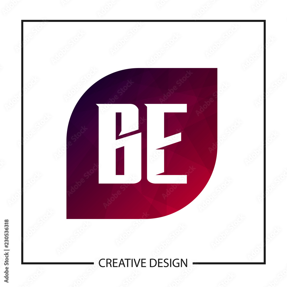 Initial Letter BE Logo Template Design