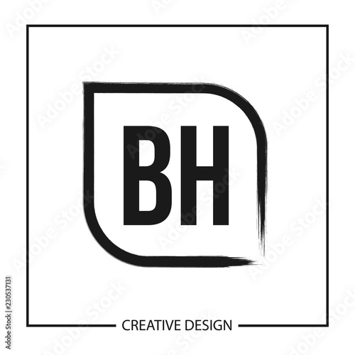 Initial Letter BH Logo Template Design
