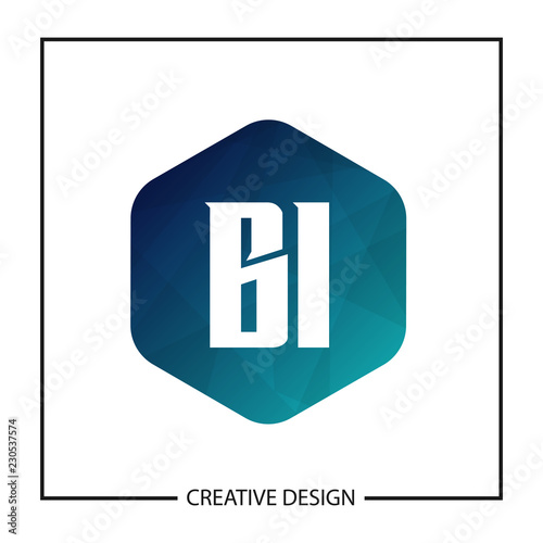 Initial Letter BI Logo Template Design
