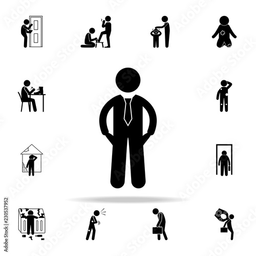 poor businessman icon. Poor peaple icons universal set for web and mobile