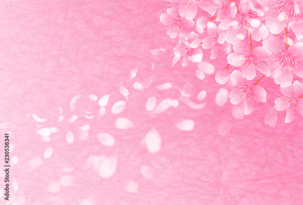 桜　和紙　年賀状　背景 