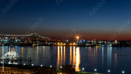 Mississippi River Blue Hour in Baton Rouge © Christopher
