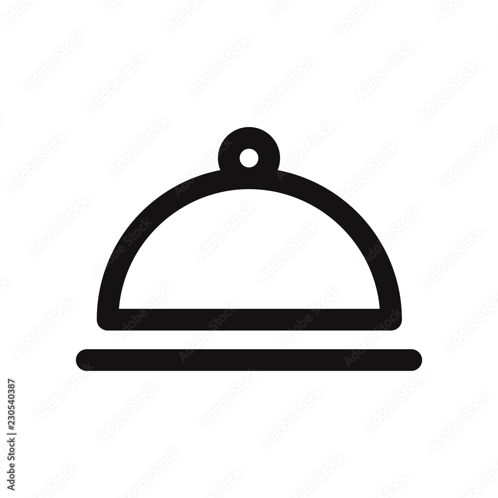 Vervullen Gezondheid Gewend aan Food cloche vector icon. Cover food symbol Stock Vector | Adobe Stock