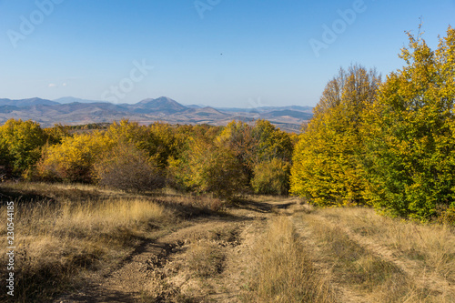 Amazing Autumn Panorama of Cherna Gora  Monte Negro  mountain  Pernik Region  Bulgaria