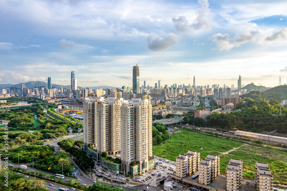 Obraz premium Shenzhen Luohu City Skyline