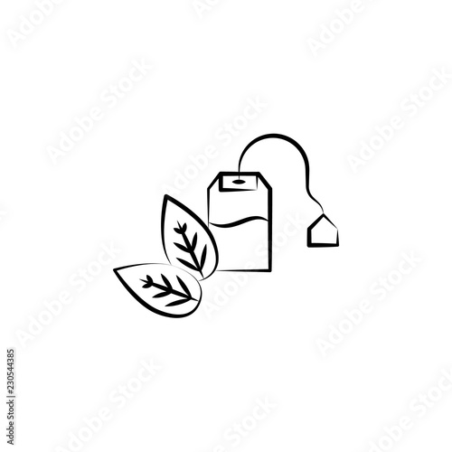 Green, tea bag icon. Element of tea icon for mobile concept and web apps. Hand drawn Green, tea bag icon can be used for web and mobile