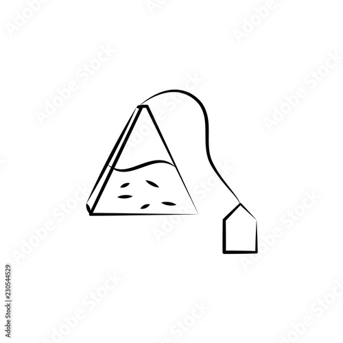 Tea bag triangle icon. Element of tea icon for mobile concept and web apps. Hand drawn Tea bag triangle icon can be used for web and mobile
