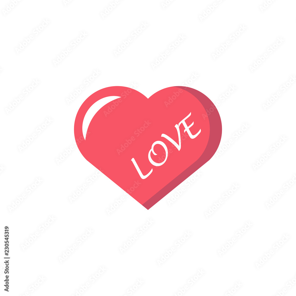 Heart, love sticker icon. Element of photo stickers icon for mobile concept and web apps. Sticker Heart, love icon can be used for web and mobile