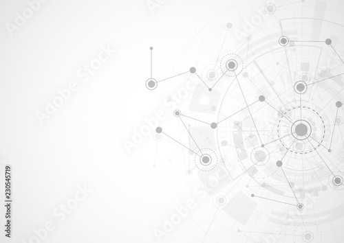 Abstract connecting dots and lines. Connection science background. Vector illustration