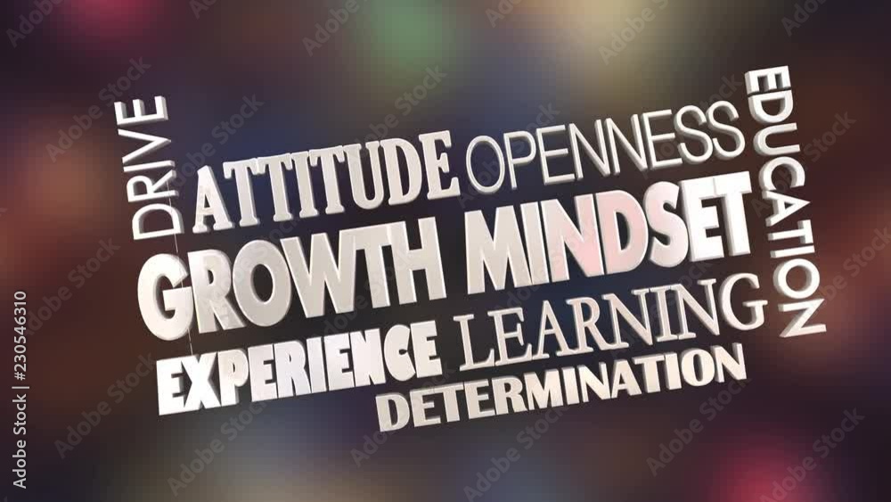 Growth Mindset Learning Achieve Success Words 3d Animation Growth Mindset Learning Achieve Success Words 3d Animation