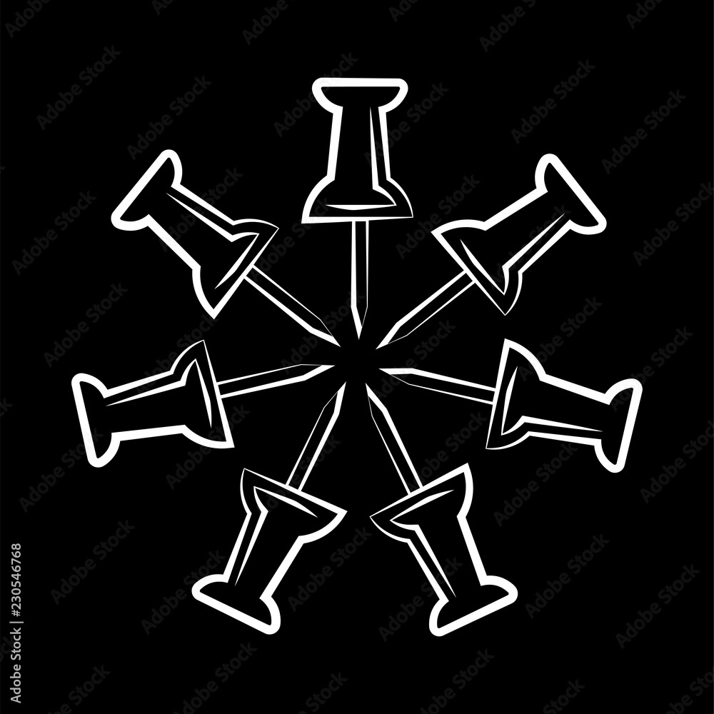 Drawing Pin Icon, Push Pin