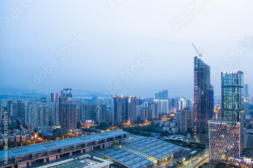 Fototapeta Naklejka Na Ścianę i Meble -  Nightscape of Shenzhen City