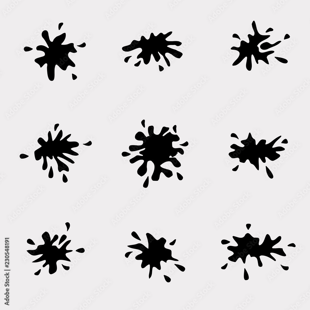 set of vector blots set of vector blots