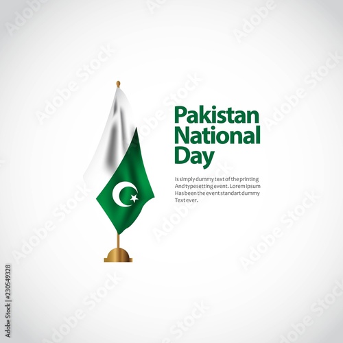 Pakistan National Day Vector Template Design Illustration