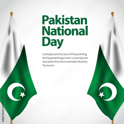 Pakistan National Day Vector Template Design Illustration