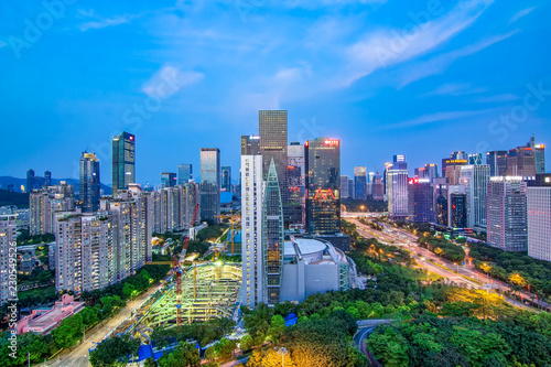 Nightscape of Shenzhen City