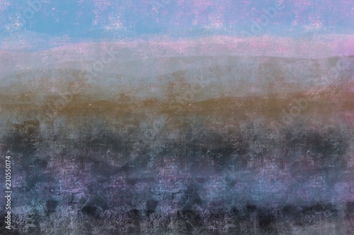 Abstract painterly landscape, imaginative blurred soft focus natural organic forms in hand painted artwork
