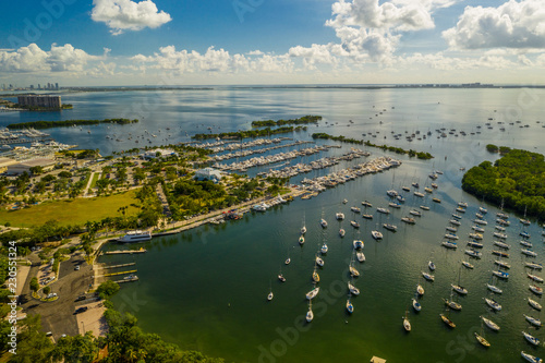 Coconut Grove Dinner Key Marina aerial drone photo photo