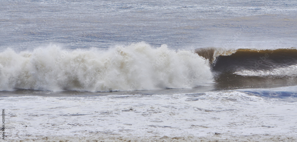 Fototapeta premium Brown Storm Surge Surfing Waves