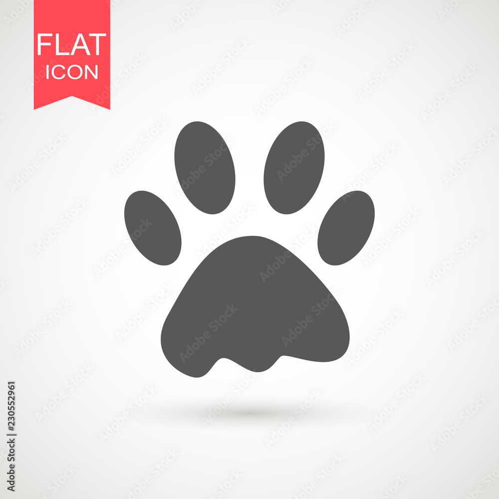 Paw Prints. Logo. Vector Illustration. Isolated vector Illustration. Black on White background. Paw Prints. Logo. Vector Illustration. Isolated vector Illustration. Black on White background.