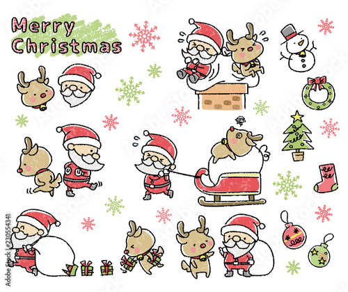 クリスマス　手書き風　セット