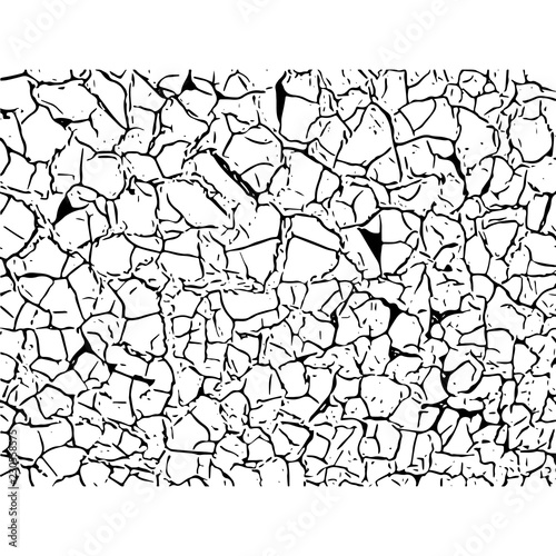 Cracked texture. Cracks and scratches. Vector grunge illustration.