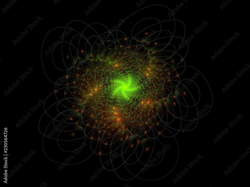Obraz premium surreal Futuristic digital 3d design art abstract background fractal illustration for meditation and decoration wallpaper