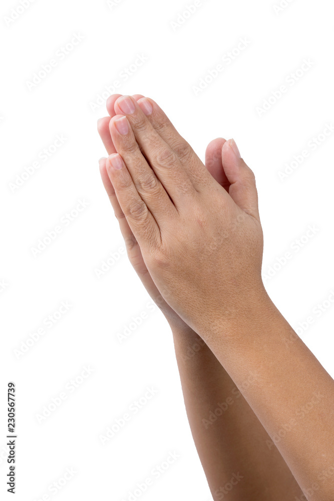 Female Hand with Respect and praying