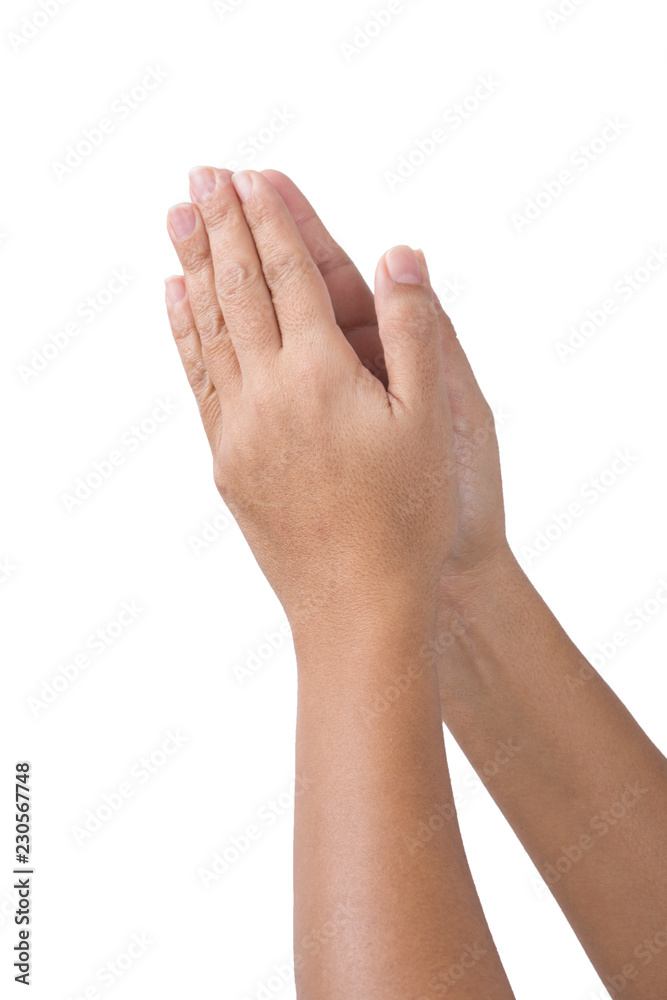 Female Hand with Respect and praying Female Hand with Respect and praying