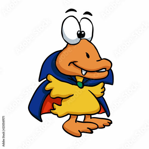 Duck vampire Vector Illustration 