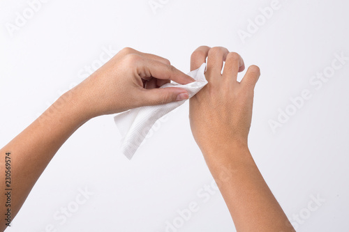 Hand with Paper Napkin