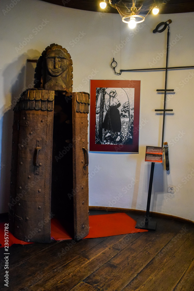 Torture Chamber From Bran Castle, Transylvania, Romania - obrazy, fototapety, plakaty 