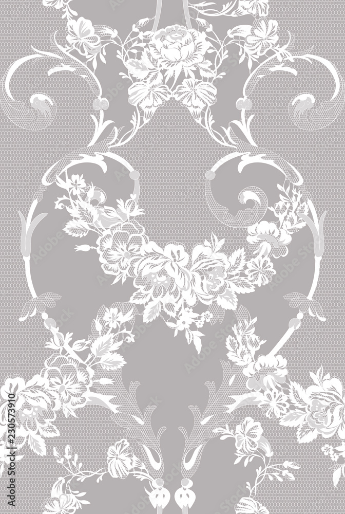 floral lace seamless pattern