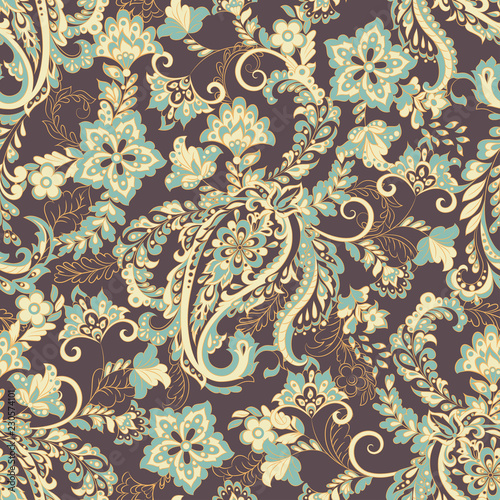 Paisley seamless pattern. Vector ethnic ornament