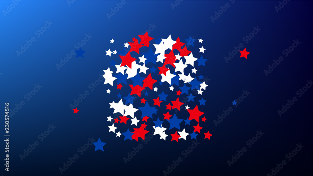 Fototapeta premium Colors of American Flag. USA Independence Day. . Invitation Background. Banner, Christmas and New Year card, Postcard, Packaging, Textile Print.
