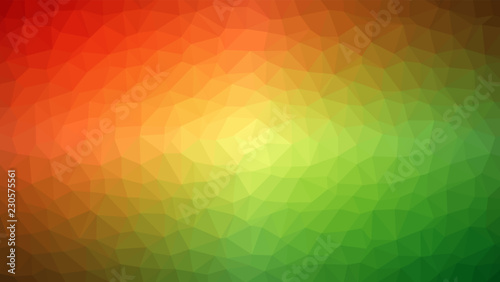 Orange, Yellow and Green Low Poly Background