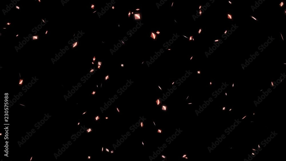 紙吹雪　銅　背景黒