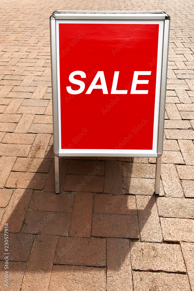 Fototapeta premium customer stopper sign board advertising sale