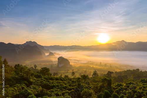 Beautiful Mountain View of Phu Langka National Park  Thailand