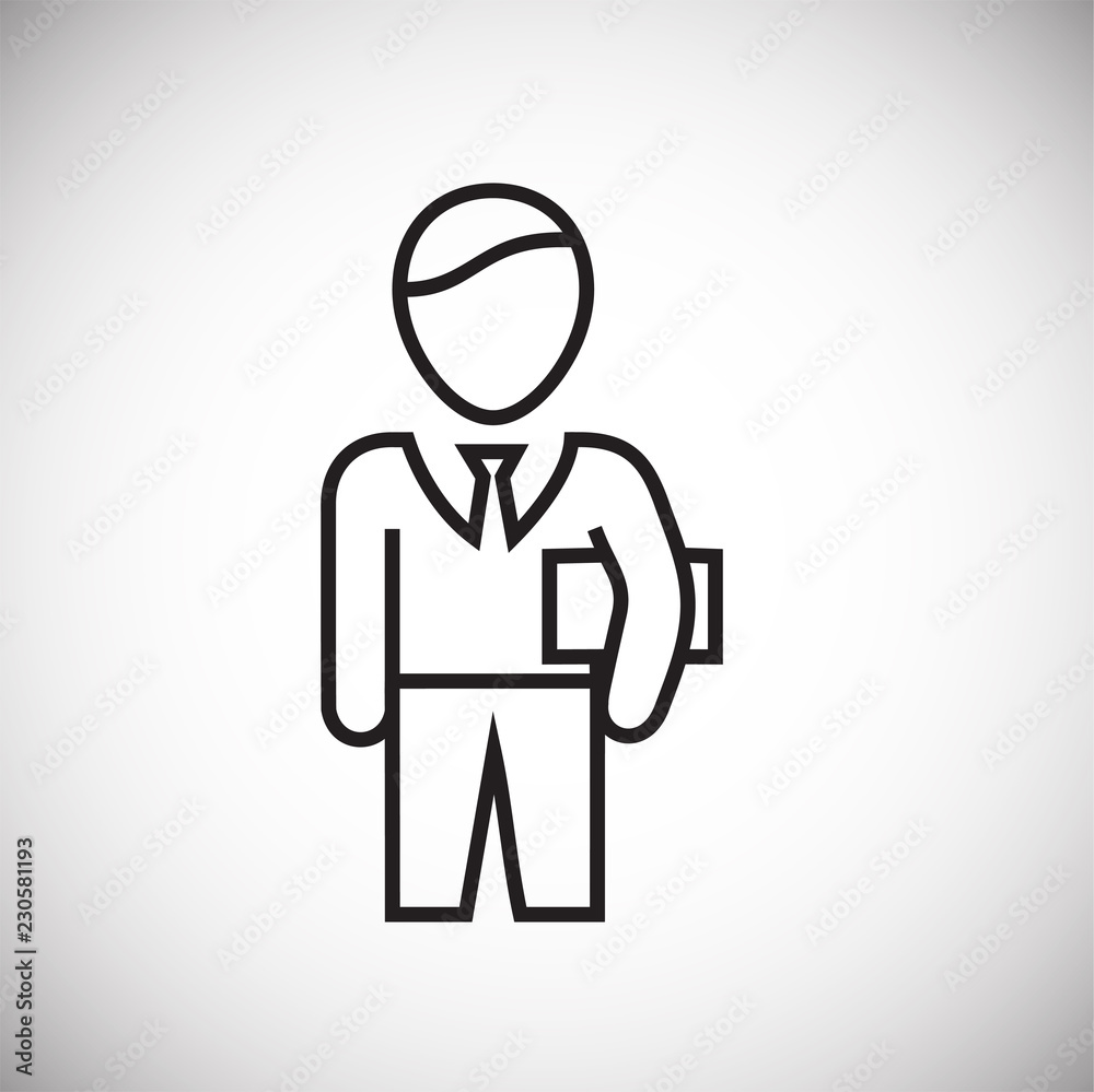 Businessman thin line on white background icon Businessman thin line on white background icon