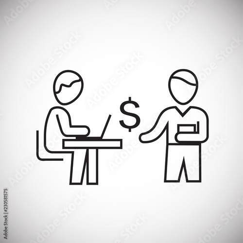 Manager thin line on white background icon