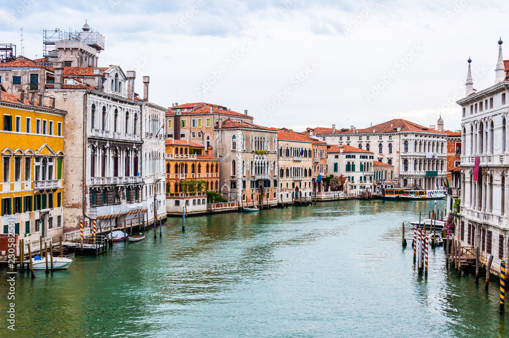 Fototapeta premium Architecture of Grand Canal. View from Academia bridge Venice Italy.